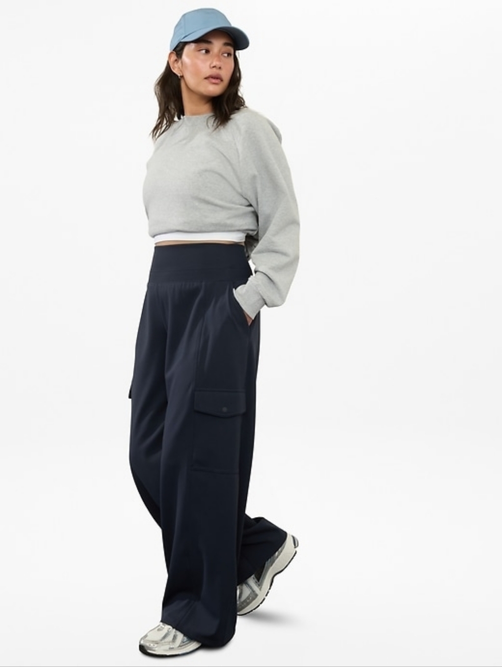 AthlAthleta Venice Cargo Wide Leg Pant Size 2X Black NWT  #411453